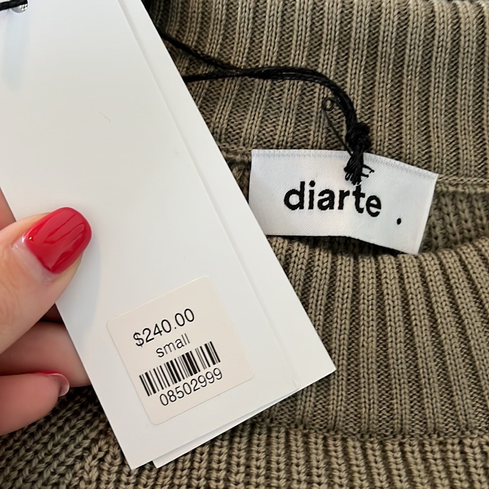 NWT size S Diarte "Jasper" sweater in mint green